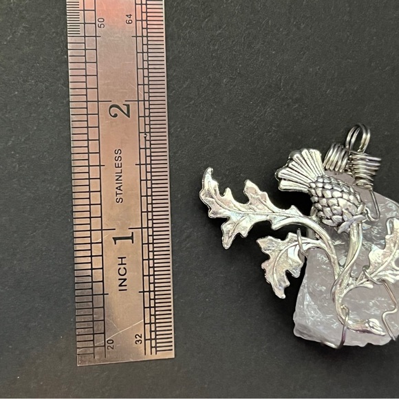 Scottish thistle xmas decoration set, purple Scottish thistle crystal yule gift - Picture 7 of 13